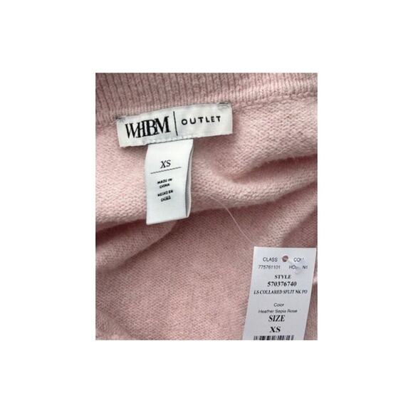 White House Black Market XS Pink Sweater Soft Feminine Knit Preppy Everyday - Picture 2 of 5